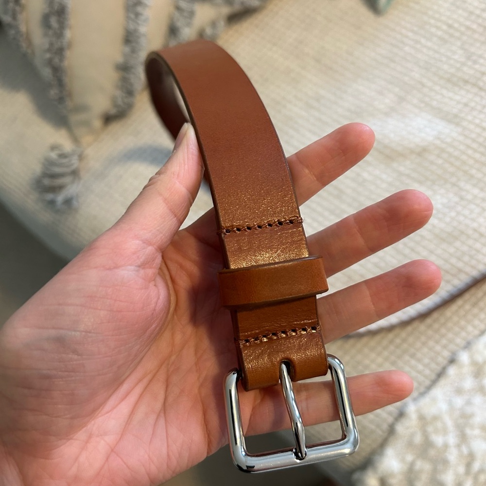 Elegant Brown Leather Belt for Women Emme Parsons